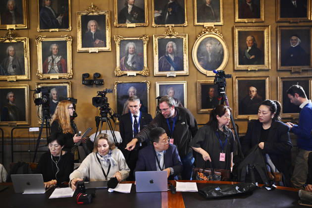 STOCKHOLM, SWEDEN 20261007 International media cover the announcement of the Nobel Prize in Chemistry at the Royal Swedish Academy of Sciences in Stockholm on Wednesday STOCKHOLM, SWEDEN x10080x Copyright: xFredrikxSandberg TTx NOBELPRIS I KEMI TILLKÄNNAGIVANDE yueoyN6kJTE