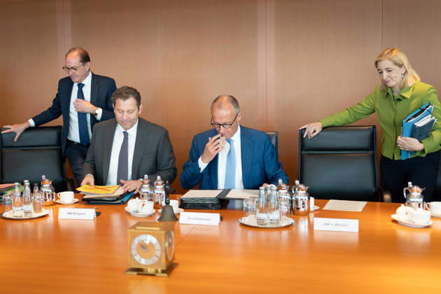 Cabinet meeting, Federal Government, Kickoff, Cabinet meeting, Federal Government, Federal Chancellor, Friedrich Merz, Minister of the Federal Chancellery, Nina Warken, Lars Klingbeil, Federal Minister of Finance, Vice Chancellor, Alexander Dobrindt, Federal Minister of the Interior, Berlin, Berlin, GER