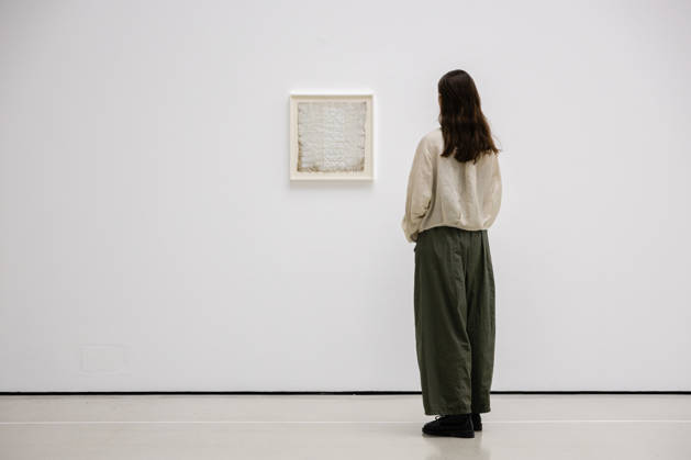 Robert Ryman: The Real Thing at Barbican Art Gallery, London, UK 7 October 2026 Untitled, ca 1961 on display at Robert Ryman: The Real Thing at the Barbican Art Gallery, London, UK, on 7 October 2026. The first significant UK exhibition of American minimalist and conceptual painter Robert Ryman (1930 2019) in over 30 years brings together six decades of work, on view from 8 October 2026., Credit:Pete Speller Avalon Copyright: xPetexSpellerx xAvalonx 1141199033