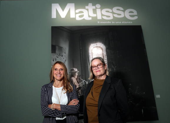 IPA89394489 - Milan, October 7, 2026, Preview of the exhibition Matisse: The World in a Room 2 at Mudec, the Museum of Cultures. Pictured from left: Chiara Gatti and Ellen McBreen  Copyright: xDuilioxPiaggesix xDuilioxPiaggesix IPA89394489