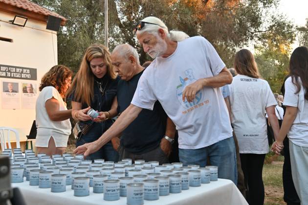 October 7, 2026, Kfar Aza, Israel: KFAR AZA, ISRAEL, OCTOBER 7, 2026: Residents and families gather for a memorial ceremony at Kibbutz Kfar Aza at 6:29 a.m., marking three years since the Hamas-led attack on southern Israel on October 7, 2023. Kfar Aza, a community near the Gaza border, was among the Israeli communities hardest hit during the assault. The ceremony began at the time the attack started three years earlier as communities across southern Israel held commemorations for the victims. Photo JNA Press. Kfar Aza Israel - ZUMAq101 20261007_zna_q101_029 Copyright: xPaulinaxPatimerx