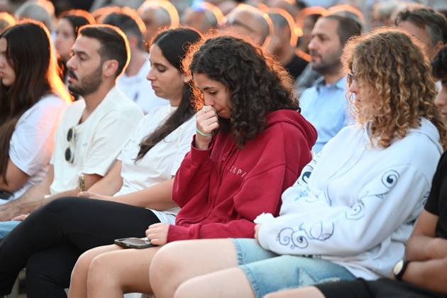 October 7, 2026, Kfar Aza, Israel: KFAR AZA, ISRAEL, OCTOBER 7, 2026: Residents and families gather for a memorial ceremony at Kibbutz Kfar Aza at 6:29 a.m., marking three years since the Hamas-led attack on southern Israel on October 7, 2023. Kfar Aza, a community near the Gaza border, was among the Israeli communities hardest hit during the assault. The ceremony began at the time the attack started three years earlier as communities across southern Israel held commemorations for the victims. Photo JNA Press. Kfar Aza Israel - ZUMAq101 20261007_zna_q101_058 Copyright: xPaulinaxPatimerx
