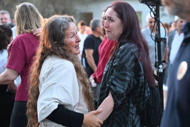 October 7, 2026, Kfar Aza, Israel: KFAR AZA, ISRAEL, OCTOBER 7, 2026: Residents and families gather for a memorial ceremony at Kibbutz Kfar Aza at 6:29 a.m., marking three years since the Hamas-led attack on southern Israel on October 7, 2023. Kfar Aza, a community near the Gaza border, was among the Israeli communities hardest hit during the assault. The ceremony began at the time the attack started three years earlier as communities across southern Israel held commemorations for the victims. Photo JNA Press. Kfar Aza Israel - ZUMAq101 20261007_zna_q101_059 Copyright: xPaulinaxPatimerx