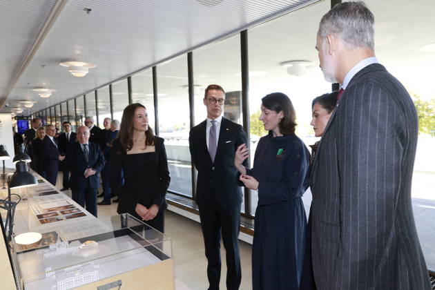 07-10-2026 Finland King Felipe and Queen Letizia and President Alexander Stubb and Suzanne Innes-Stubb during the tour of the exhibition on the 2nd day of the 2 day statevisit to Finland. Â Copyright: xPPEx