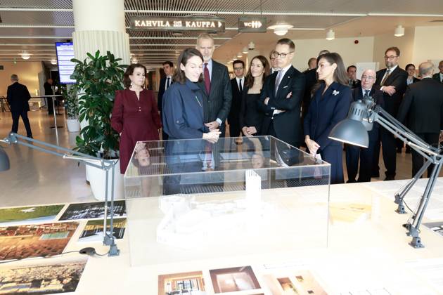 07-10-2026 Finland King Felipe and Queen Letizia and President Alexander Stubb and Suzanne Innes-Stubb during the tour of the exhibition on the 2nd day of the 2 day statevisit to Finland. Â  Copyright: xPPEx