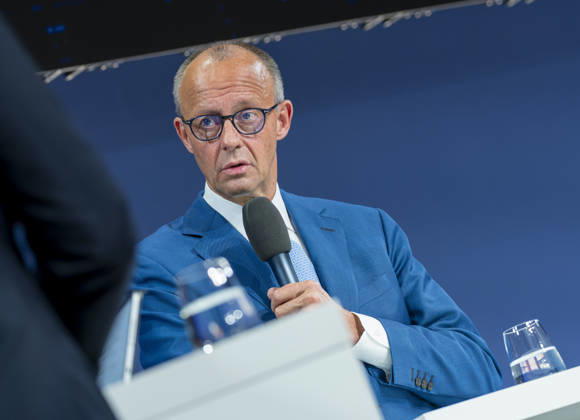 Friedrich Merz, EUR, Germany, Berlin, October 7, 2026 Keynote address by Federal Chancellor Friedrich Merz (CDU) on the state of our country on the occasion of the anniversary event in Berlin marking 80 years of *Handelsblatt* and 100 years of *WirtschaftsWoche*