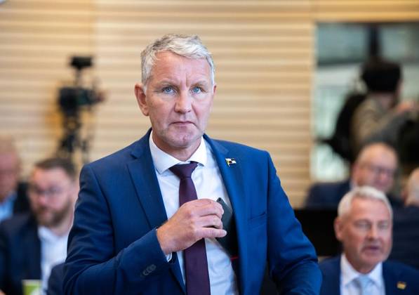 8 THURINGIAN STATE PARLIAMENT 56TH PLENARY SESSION ** FOR EDITORIAL USE ONLY ** EDITORIAL USE ONLY ** Oct. 7, 2026, Erfurt, Thuringian State Parliament, 8th Legislative Term, 56th Plenary Session. Photo: Björn Höcke (AfD), parliamentary group leader, Germany, Thuringia, Erfurt. Copyright SaschaxFromm Copyright: SaschaxFromm doc87xelyr3o06zv65dnd0 ,EDITORIAL USE ONLY Copyright: SaschaxFromm