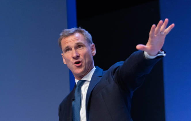 October 7, 2026, Birmingham, United Kingdom: Shadow Home Secretary Chris Philp addresses the Conservative Party faithful. On the final day of the 2026 Conservative Party Conference, Chris Philp outlined his fiery vision for law, order, and border security. Birmingham United Kingdom  - ZUMAs197 20261007_aaa_s197_030 Copyright: xGaryxRobertsx