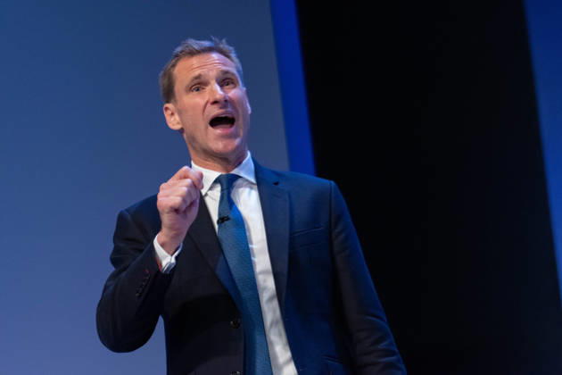 October 7, 2026, Birmingham, United Kingdom: Shadow Home Secretary Chris Philp addresses the Conservative Party faithful. On the final day of the 2026 Conservative Party Conference, Chris Philp outlined his fiery vision for law, order, and border security. Birmingham United Kingdom - ZUMAs197 20261007_aaa_s197_028 Copyright: xGaryxRobertsx