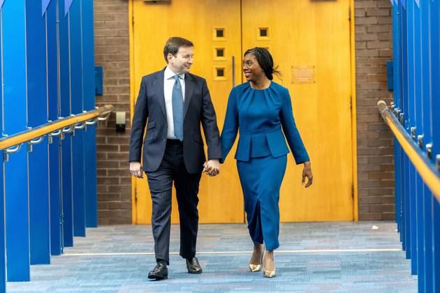 October 7, 2026, Birmingham, United Kingdom: Conservative party leader Kemi Badenoch and her husband Hamish Badenoch (left), arrive ahead of her keynote speech on the final day of the Conservative Party Conference at the International Convention Centre in Birmingham.The Conservative Party leader, Kemi Badenoch s gives her keynote speech at the International Convention Centre on the final day (day four) of the Conservative Party Conference at the International Convention Centre in Birmingham. The Conservative Party opened its annual conference under the slogan Stronger economy, stronger countryâ Birmingham United Kingdom  - ZUMAs197 20261007_aaa_s197_037 Copyright: xPhilxLewisx