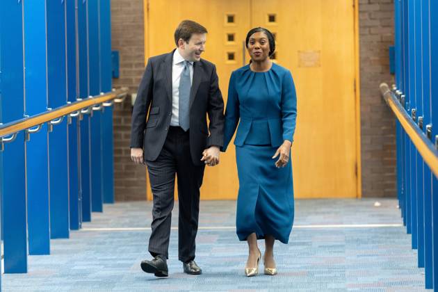 October 7, 2026, Birmingham, United Kingdom: Conservative party leader Kemi Badenoch and her husband Hamish Badenoch (left), arrive ahead of her keynote speech on the final day of the Conservative Party Conference at the International Convention Centre in Birmingham.The Conservative Party leader, Kemi Badenoch s gives her keynote speech at the International Convention Centre on the final day (day four) of the Conservative Party Conference at the International Convention Centre in Birmingham. The Conservative Party opened its annual conference under the slogan Stronger economy, stronger countryâ Birmingham United Kingdom - ZUMAs197 20261007_aaa_s197_039 Copyright: xPhilxLewisx