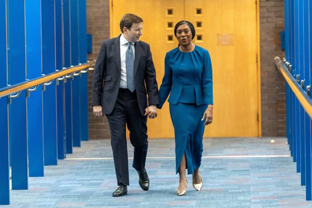 October 7, 2026, Birmingham, United Kingdom: Conservative party leader Kemi Badenoch and her husband Hamish Badenoch (left), arrive ahead of her keynote speech on the final day of the Conservative Party Conference at the International Convention Centre in Birmingham.The Conservative Party leader, Kemi Badenoch s gives her keynote speech at the International Convention Centre on the final day (day four) of the Conservative Party Conference at the International Convention Centre in Birmingham. The Conservative Party opened its annual conference under the slogan Stronger economy, stronger countryâ Birmingham United Kingdom - ZUMAs197 20261007_aaa_s197_040 Copyright: xPhilxLewisx