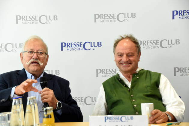 Wiggerl Hagn, Oktoberfest Innkeeper; Rainer Maria Schießler, Pastor; Munich, October 7, 2026; Munich Press Club; In-house Event; After the Oktoberfest Is Before the Oktoberfest ; The Record-Breaking Oktoberfest; An entertaining look back at the world’s largest folk festival featuring innkeepers, pastors, waitresses, traditional costume wearers, and female politicians Photo: Munich