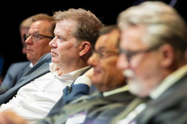 80 Years of Handelsblatt and 100 Years of WirtschaftsWoche EUR, Germany, Berlin, October 7, 2026 Managers of German companies are attending the anniversary event in Berlin celebrating 80 years of Handelsblatt and 100 years of WirtschaftsWoche