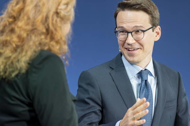 Ludwig Straub, EUR, Germany, Berlin, October 7, 2026 Ludwig Straub, Professor of Macroeconomics at Harvard University and recipient of the John Bates Clark Medal, attends the anniversary event in Berlin celebrating 80 years of *Handelsblatt* and 100 years of *WirtschaftsWoche*