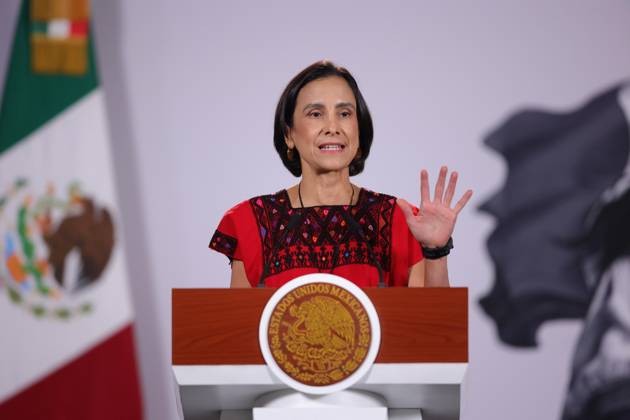 October 7, 2026: TO-45384- CIUDAD DE MEXICO,2026-10-07. Energy Secretary Luz Elena Gonzalez Escobar speaks during President Claudia Sheinbaum Pardos daily morning press briefing at the National Palace in Mexico City She presented progress updates and strategic plans to strengthen CFE increase renewable energy generation and expand electrical coverage nationwide. Clasos.com.mx  - ZUMAcs4_ 20261007_faa_cs4_107 Copyright: xLuisxMarinx