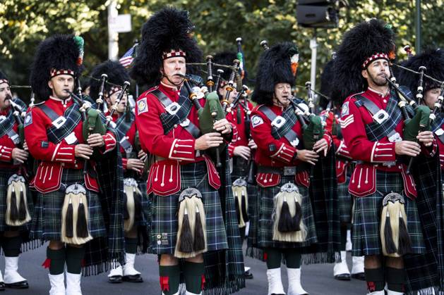 October 7, 2026, New York City, New York, United States: Bagpipers at the 119th Annual FDNY (Fire Department of the City of New York) Memorial Service in New York City. New York City United States - ZUMAb161 20261007_aap_b161_010 Copyright: xMichaelxBrochsteinx