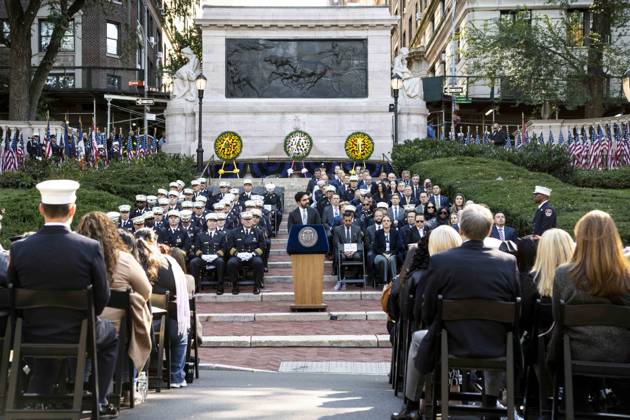 October 7, 2026, New York City, New York, United States: New York City Mayor ZOHRAN MAMDANI (D) speaking at the 119th Annual FDNY (Fire Department of the City of New York) Memorial Service in New York City. New York City United States - ZUMAb161 20261007_aap_b161_007 Copyright: xMichaelxBrochsteinx