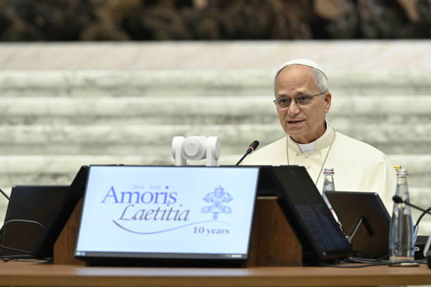 ITALY - POPE - VATICAN-2026 10 7 Italy, Rome, Vatican, 2026 10 7 Pope Leo XIV during the meeting with the presidents of the episcopal conferences from all over the world in Vatican . EDITORIAL USE ONLY - NO BOOKS Copyright: xVATICANxMEDIA xCatholicxPressxPhotox