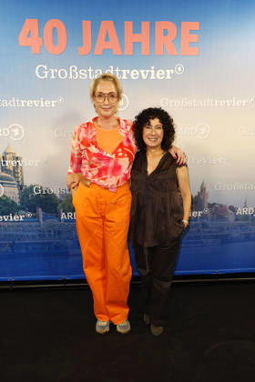 Saskia Fischer and Maria Ketikidou at the photo call for the 40th anniversary of the ARD series *Großstadtrevier* on October 7, 2026, at the Astor Film Lounge in Hamburg. Saskia Fischer and Maria Ketikidou attend the photo call for the 40th anniversary of the series **Großstadtrevier* on October 7, 2026, at the Astor Film Lounge in Hamburg, Germany. 40th Anniversary of