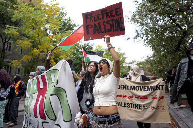 October 7, 2026, Montreal, Pq, CANADA: People take part in a pro-Palestinian march in Montreal, on Wednesday, Oct. 7, 2026. Montreal CANADA  - ZUMAc35_ 20261007_zaf_c35_059 Copyright: xChristopherxKatsarovx