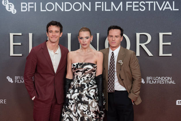 Elsinore opening night gala at BFI London Film Festival LONDON, UNITED KINGDOM - OCTOBER 07: (L-R) Luke Thompson, Billie Piper and Andrew Scott attend the opening night gala of Elsinore during the 70th BFI London Film Festival at the Royal Festival Hall in London, United Kingdom on October 07, 2026. Wiktor Szymanowicz Anadolu London United Kingdom. Editorial use only. Please get in touch for any other usage.  Copyright: x2026xAnadoluxWiktorxSzymanowiczx