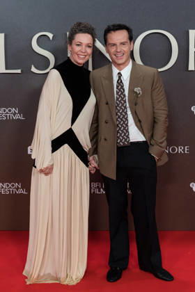 Elsinore opening night gala at BFI London Film Festival LONDON, UNITED KINGDOM - OCTOBER 07: Olivia Colman (L) and Andrew Scott (R) attend the opening night gala of Elsinore during the 70th BFI London Film Festival at the Royal Festival Hall in London, United Kingdom on October 07, 2026. Wiktor Szymanowicz Anadolu London United Kingdom. Editorial use only. Please get in touch for any other usage.  Copyright: x2026xAnadoluxWiktorxSzymanowiczx