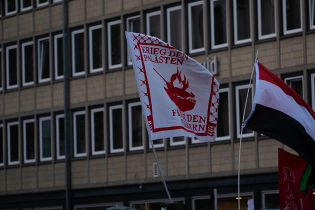 October 7, 2026, Cologne, Nrw, Germany: Multiple hundreds of people took part in a demonstration in Cologne marking the third anniversary of October 7, 2023, protesting IsraelÃ¢â‚¬â ¢s military campaign and genocidal intervention in Gaza. A smaller counter-protest took place without reported confrontations between the two groups...Police intervened and stopped the demonstration multiple times before protesters were held inside a police cage for approximately two hours. Officers later opened a corridor and allowed them to leave in small groups. During the dispersal, police arrested around 10 protesters, who were later released from custody. Cologne Germany - ZUMAm356 20261007_zip_m356_002 Copyright: xMouafakxMahmaljix