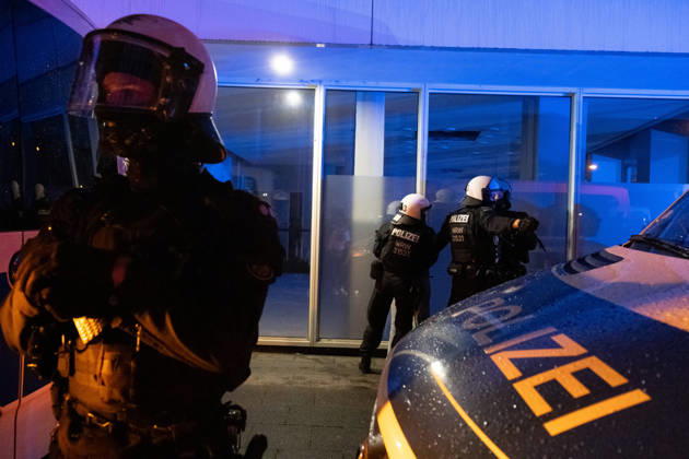 October 7, 2026, Cologne, Nrw, Germany: Multiple hundreds of people took part in a demonstration in Cologne marking the third anniversary of October 7, 2023, protesting IsraelÃ¢â‚¬â ¢s military campaign and genocidal intervention in Gaza. A smaller counter-protest took place without reported confrontations between the two groups...Police intervened and stopped the demonstration multiple times before protesters were held inside a police cage for approximately two hours. Officers later opened a corridor and allowed them to leave in small groups. During the dispersal, police arrested around 10 protesters, who were later released from custody. Cologne Germany - ZUMAm356 20261007_zip_m356_011 Copyright: xMouafakxMahmaljix