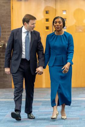 Conservative Party Conference, Day 4, The ICC Birmingham, UK - 07 Oct 2026 Conservative party leader Kemi Badenoch and her husband Hamish Badenoch (left), arrive ahead of her keynote speech on the final day of the Conservative Party Conference at the International Convention Centre in Birmingham The Conservative Party leader, Kemi Badenoch s gives her keynote speech at the International Convention Centre on the final day (day four) of the Conservative Party Conference at the International Convention Centre in Birmingham. The Conservative Party opened its annual conference under the slogan Stronger economy, stronger country Birmingham United Kingdom Copyright: xPhilxLewisx xSOPAxImagesx Phil-Lewis-1456666