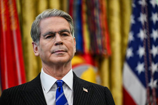 WASHINGTON, DC - OCT. 7: United States Secretary of the Treasury Scott Bessent listens as US President Donald J Trump speaks during an announcement on Trump Accounts in the Oval Office of the White House in Washington, DC, USA, on Wednesday, October 7, 2026. Copyright: xAnnabellexGordon PoolxviaxCNPx MediaPunchx