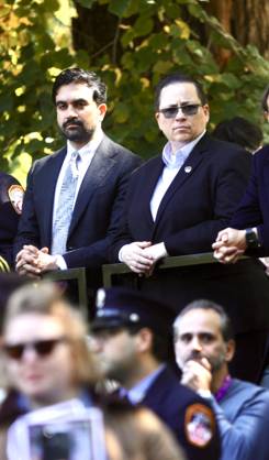 Mayor Zohran Mamdani and Fire Commissioner Lilian Bonsignorie FDNY leadership, and active and retired firefighters attend Riverside Drive rally for firefighters. Mayor Zohran Mamdani and Fire Commissioner Lilian Bonsignorie FDNY leadership, and active and retired firefighters attend Riverside Drive rally for firefighters. 07 Oct 2026 Pictured: Mayor Zohran Mamdani and Fire Commissioner Lilian Bonsignorie FDNY leadership, and active and retired firefighters attend Riverside Drive rally for firefighters.  Copyright: xThexMegaxAgencyxSteveSands NewYorkNewswire MEGAx