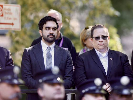 Mayor Zohran Mamdani and Fire Commissioner Lilian Bonsignorie FDNY leadership, and active and retired firefighters attend Riverside Drive rally for firefighters. Mayor Zohran Mamdani and Fire Commissioner Lilian Bonsignorie FDNY leadership, and active and retired firefighters attend Riverside Drive rally for firefighters. 07 Oct 2026 Pictured: Mayor Zohran Mamdani and Fire Commissioner Lilian Bonsignorie FDNY leadership, and active and retired firefighters attend Riverside Drive rally for firefighters.  Copyright: xThexMegaxAgencyxSteveSands NewYorkNewswire MEGAx
