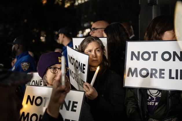 October 7, 2026, New York, New York, USA: The Union Square candlelight vigil organized by the group Israelis for Peace on October 7th 2026 went on in spite of loud protests by pro-Palestinian activists. Several public officials, including New York City mayor ZOHRAN MAMDANI, joined the group in commemorating the Israeli lives lost on Ocotober 7th 2023 despite the protests. New York USA - ZUMAh214 20261007_znp_h214_021 Copyright: xSDxHerzogx