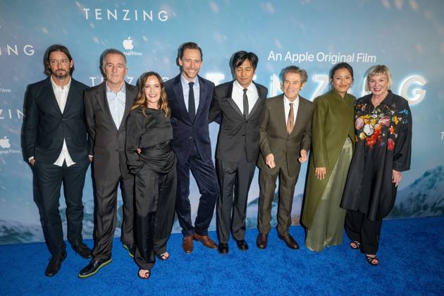 October 7, 2026, New York, New York, United States: (L-R) Stefan Duscio, Luke Davies, Jennifer Peedom, Tom Hiddleston, Genden Phuntsok, Willem Dafoe, Thinley Lhamo and Liz Watts attend.Apple Original Films Tenzing New York Premiere at DGA Theater on October 07, 2026 in New York City. New York United States - ZUMAs197 20261007_aaa_s197_461 Copyright: xRonxAdarx