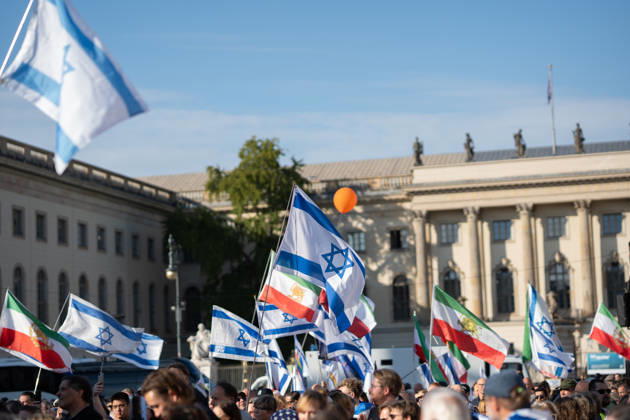 Memorial ceremony at Bebelplatz in Berlin-Mitte, the heart of the German capital. Event marking the 3rd anniversary of the Hamas terrorist attack in Israel on October 7. Never forget. Never remain silent. Berlin, Berlin, Germany, Bebelplatz