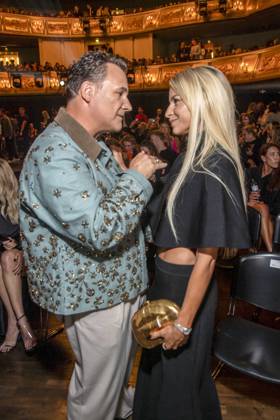 ABB ABOUTYOU Guido Maria Kretschmer and Caroline Daur attend the ABOUT YOU Opera Fashion Show at the Admiralspalast on October 7, 2026, in Berlin, Germany