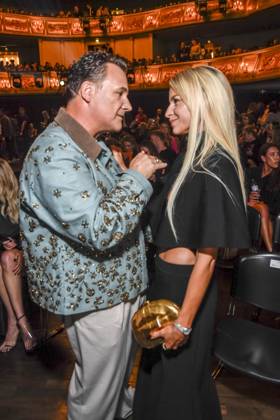 ABB ABOUTYOU Guido Maria Kretschmer and Caroline Daur attend the ABOUT YOU Opera Fashion Show at the Admiralspalast on October 7, 2026, in Berlin, Germany