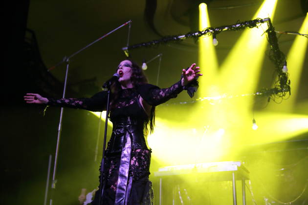 Alexandra Ashley Hughes, also known as Allie X, at a concert at the Metropol in Berlin, October 7, 2026 Allie X Concert Berlin