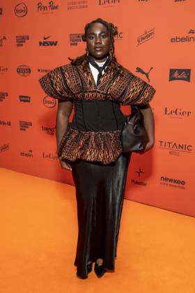 ABB ABOUTYOU Alexandra Rockson walks the Orange Carpet at the ABOUT YOU Opera Fashion Show at the Admiralspalast on October 7, 2026, in Berlin, Germany