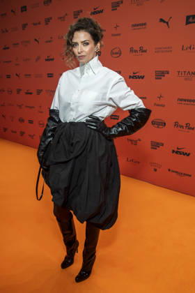 ABB ABOUTYOU Eva Padberg as a guest on the orange carpet at the ABOUT YOU Opera Fashion Show at the Admiralspalast on October 7, 2026, in Berlin, Germany