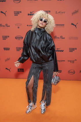 ABB ABOUTYOU Souhaila Jaeger as a guest on the orange carpet at the ABOUT YOU Opera Fashion Show at the Admiralspalast on October 7, 2026, in Berlin, Germany