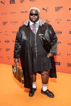 ABB ABOUTYOU Richmond Rockson as a guest on the orange carpet at the ABOUT YOU Opera Fashion Show at the Admiralspalast on October 7, 2026, in Berlin, Germany