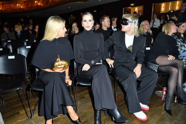 Caro Daur, Lena Gercke, and Ski Aggu—whose real name is August Jean Diederich—at the ABOUT YOU Opera Fashion Show in Berlin on October 7, 2026