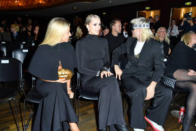 Caro Daur, Lena Gercke, and Ski Aggu—whose real name is August Jean Diederich—at the ABOUT YOU Opera Fashion Show in Berlin on October 7, 2026