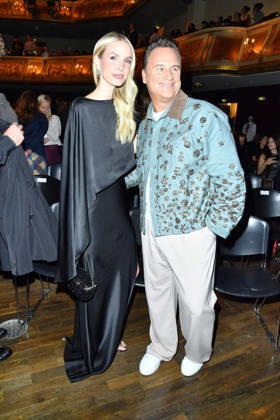 Leonie Hanne and Guido Maria Kretschmer at the ABOUT YOU Opera Fashion Show in Berlin on October 7, 2026