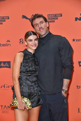 Romina Palm and Christian Wolf at the ABOUT YOU Opera Fashion Show in Berlin on October 7, 2026