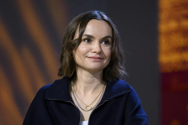 Author Franziska Gänsler speaks at the 2026 Frankfurt Book Fair in Frankfurt am Main, October 7, 2026, Hesse, Germany Copyright: xDwixAnoraganingrumx