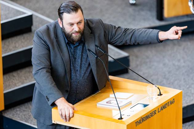 October 8, 2026, GER, Politics News, 8th Legislative Session, 57th Plenary Session in the Plenary Hall of the Thuringian State Parliament, Moritz Kalthoff (SPD), 99096 Erfurt, Thuringian State Parliament, Thuringia, Germany