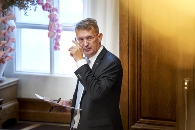 Opening Debate in the Danish Parliament: Troels Lund Poulsen, Chairman of the Liberal Party, during the opening debate in the Danish Parliament at Christiansborg on Thursday, October 8, 2026. Photo by Thomas Traasdahl, Ritzau Scanpix, Copenhagen, Denmark  Copyright: RitzauxScanpix ThomasxTraasdahlx spdk20261008-104725-L